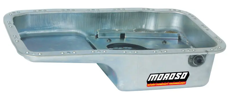 Moroso MOR20910 Acura/Honda 1.6L B16A3 Road Race Baffled Wet Sump 5.5qt 6in Steel Oil Pan