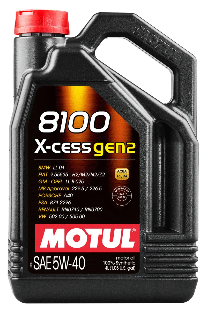 Motul 109775 Моторна олива 8100 X-CESS GEN2 5W40 (4л)