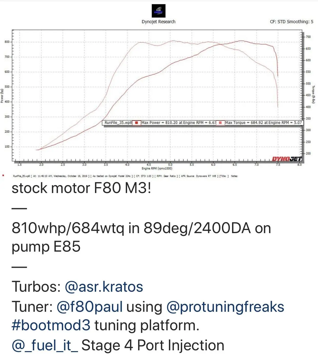 Paul Johnson S55 - BMW F80 F82 M3 M4 F87 M2C CUSTOM TUNE - S55 Built Motor CustomROM Tune №4