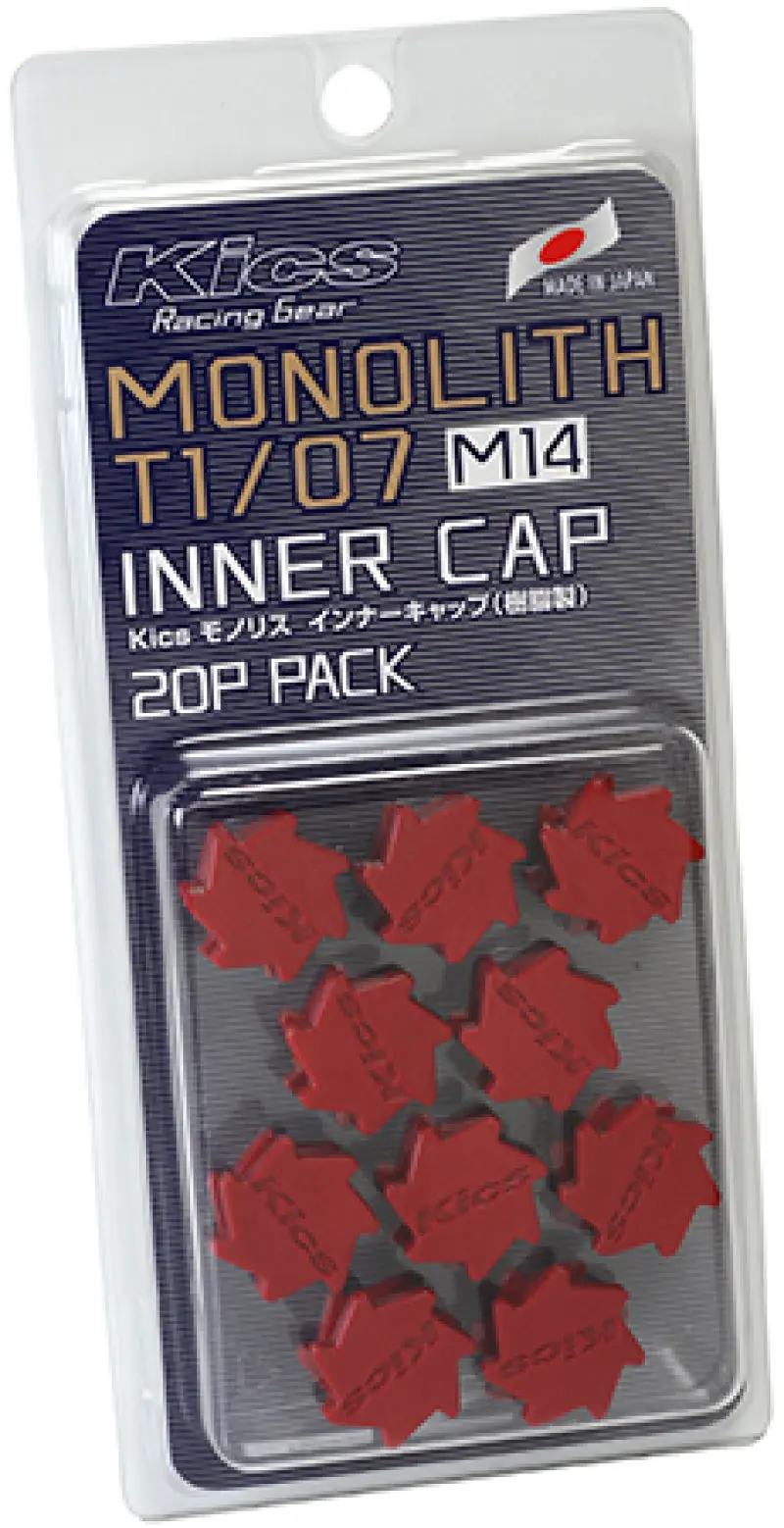 Project Kics PJKWCMF4R M14 Monolith Cap - Red (Only Works For M14 Monolith Lugs) - 20 Pcs