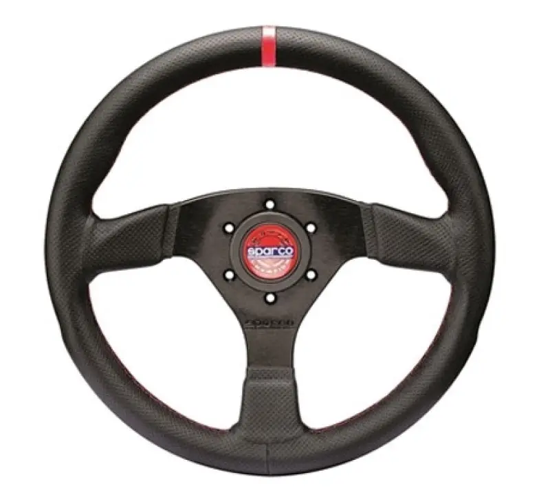 Sparco SPA015R383PLUNNR Steering Wheel R383 Champion Black Leather / Black Stitching №1