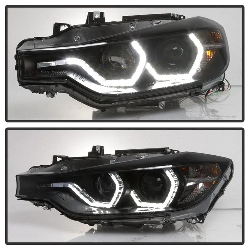 Spyder 12-14 BMW F30 3 Series 4DR Projector Headlights - LED DRL - Blk Smoke PRO-YD-BMWF3012-DRL-BSM №10