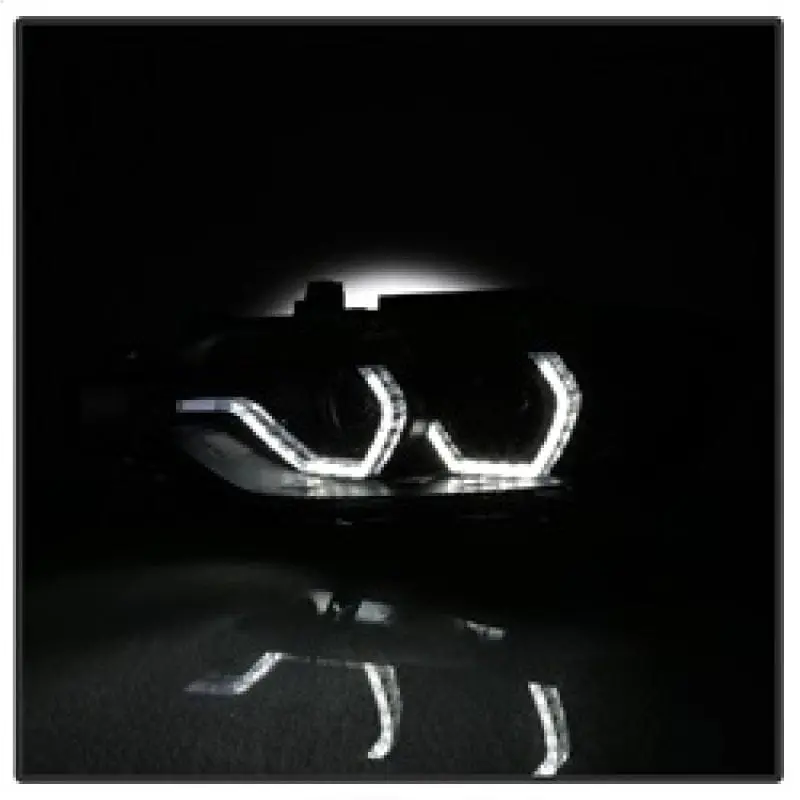 Spyder 12-14 BMW F30 3 Series 4DR Projector Headlights - LED DRL - Blk Smoke PRO-YD-BMWF3012-DRL-BSM №13