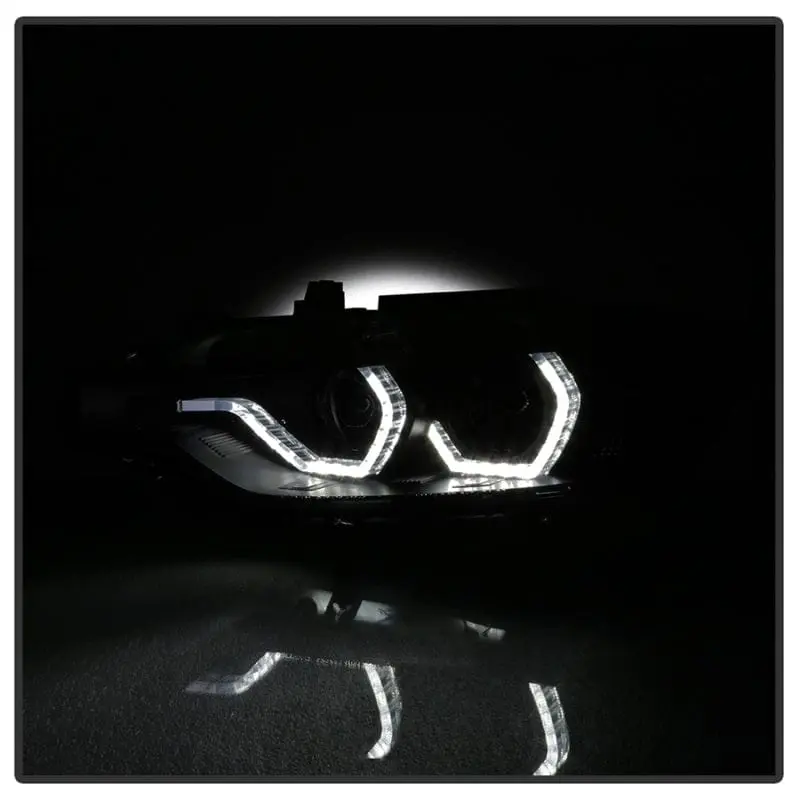 Spyder 12-14 BMW F30 3 Series 4DR Projector Headlights - LED DRL - Blk Smoke PRO-YD-BMWF3012-DRL-BSM №6