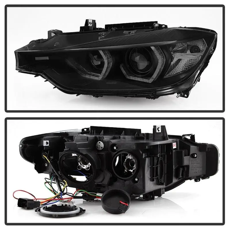 Spyder 12-14 BMW F30 3 Series 4DR Projector Headlights - LED DRL - Blk Smoke PRO-YD-BMWF3012-DRL-BSM №7