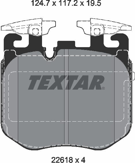 TEXTAR 2261801 Гальмівні колодки передні для BMW 3 (G20,G21), 5 (G30,G31), 7 (G11,12), X5 (G05), X6 (G06) 17- №2