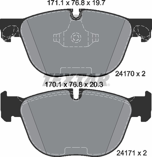 TEXTAR 2417001 Гальмівні колодки передні для BMW X5 (E70), X6 (E71, E72), X5 (F15, F85), X6 (F16, F86) №2