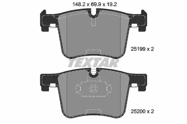 TEXTAR 2519901 Тормозные колодки передние для BMW 1 (F20), 3 (F30), X3 (F25) №2