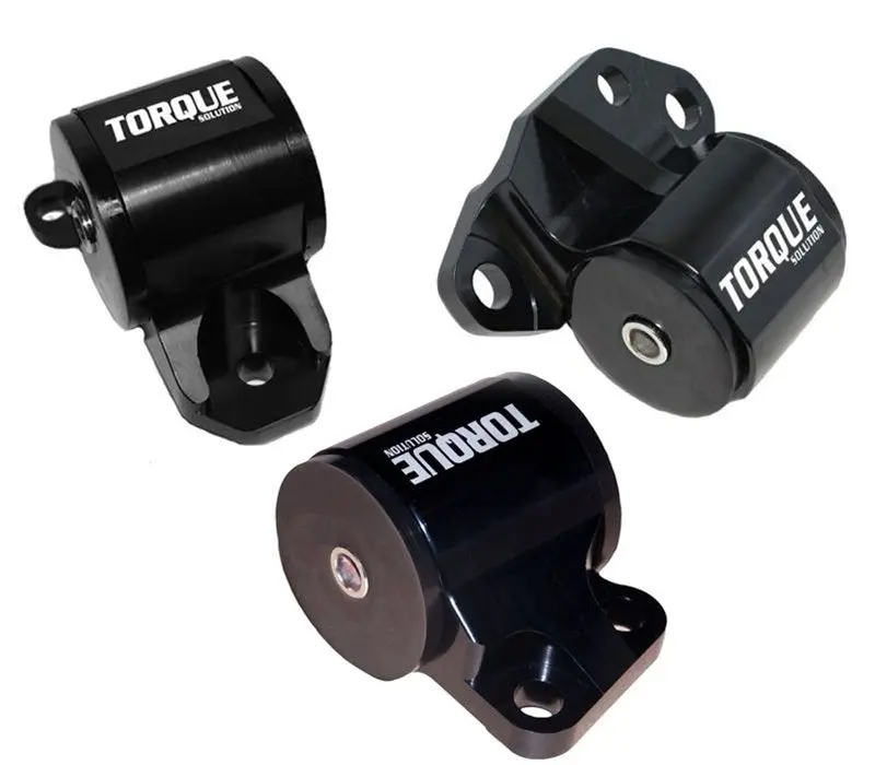 Torque Solution TQSTS-HA-123 3pc Billet Engine Mount Kit (2bolt): 92-95 Honda Civic/94-01 Integra/93-97 Del Sol