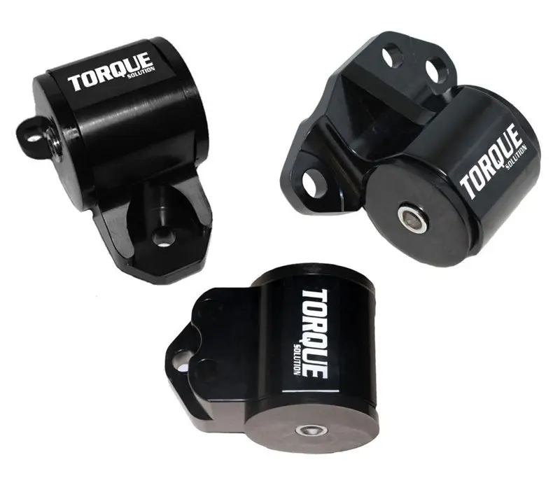 Torque Solution TQSTS-HA-134 3pc Billet Engine Mount Kit (3 Bolt): 92-95 Honda Civic/94-01 Integra/93-97 Del Sol