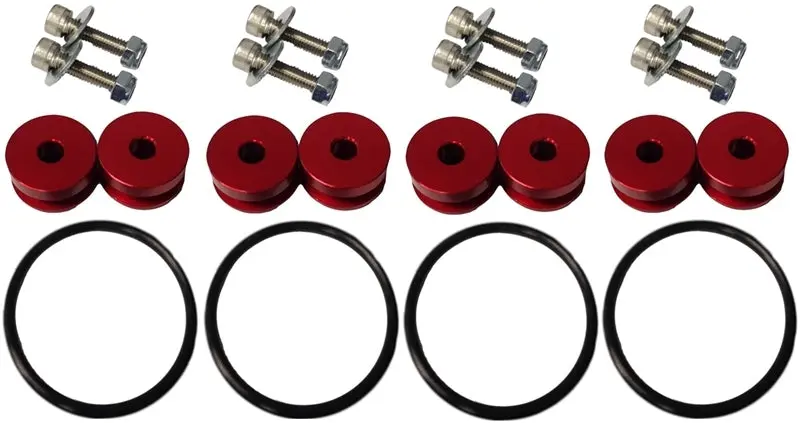 Torque Solution TQSTS-UNI-026RC Billet Bumper Quick Release Kit Combo (Red): Universal