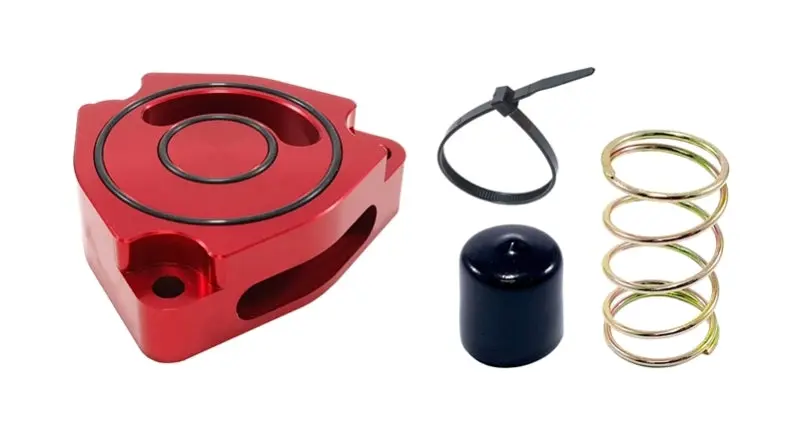 Torque Solution TQSTS-SP2-KFR Blow Off BOV Sound Plate (Red) 14+ Kia Forte Koup Turbo