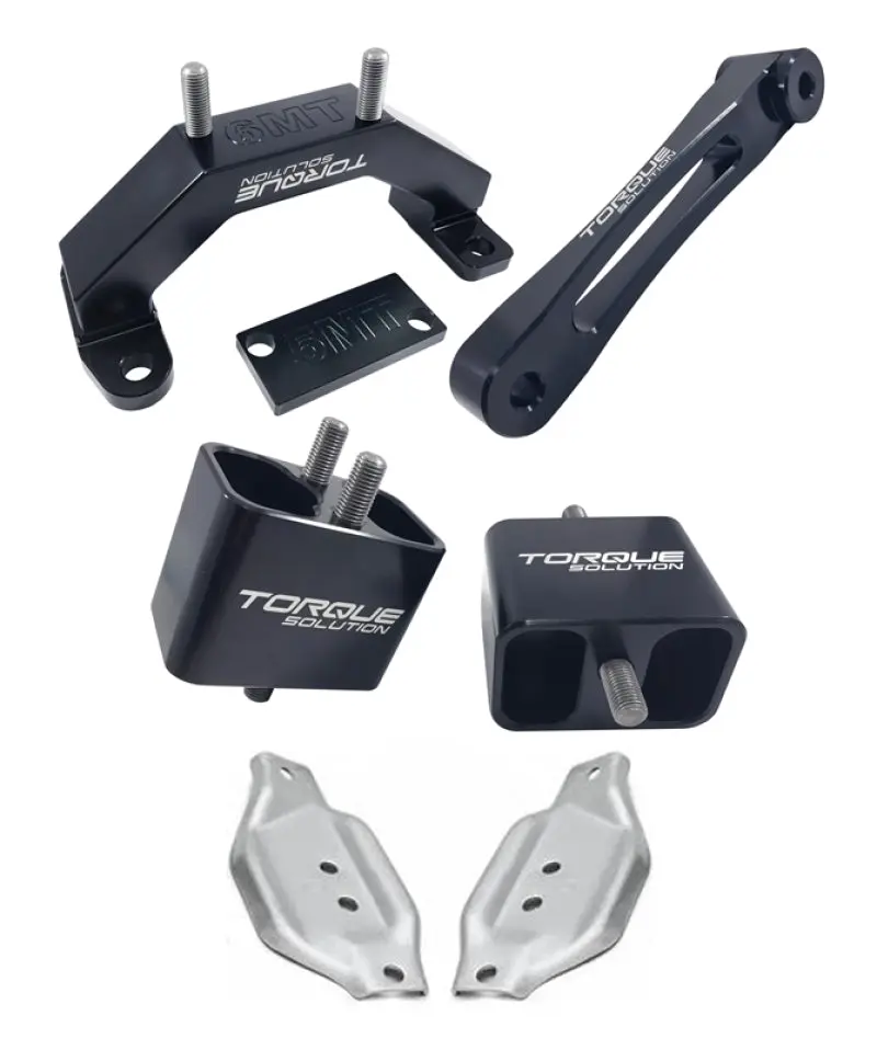 Torque Solution TQSTS-SU-123SB-PL Engine & Transmission Mount Kit W/ Mount Plates 02-14 Subaru WRX / 04+ Subaru STI