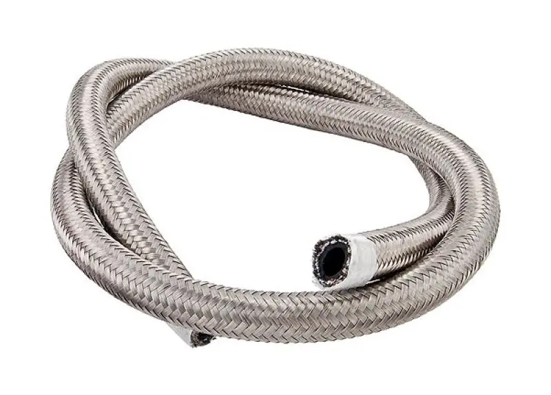 Torque Solution TQSTS-RH-SR10-2 Stainless Steel Braided Rubber Hose -10AN 2ft (0.56in ID)