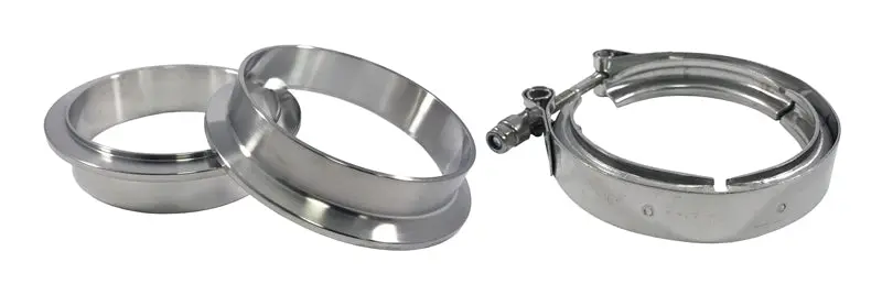 Torque Solution TQSTS-VBK-3 Stainless Steel V-Band Clamp & Flange Kit - 3in (76mm)