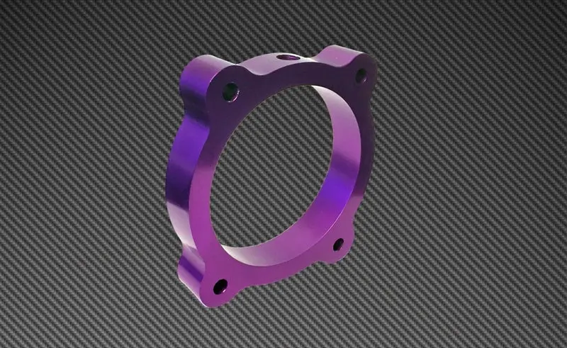 Torque Solution TQSTS-TBS-021PR Throttle Body Spacer (Purple): Hyundai Genesis V6 3.8L 2013+