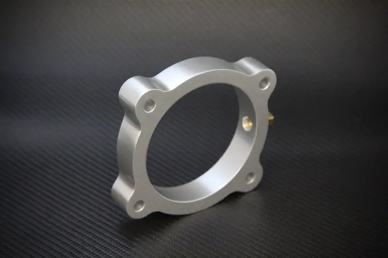 Torque Solution TQSTS-TBS-021 Throttle Body Spacer (Silver): Hyundai Genesis V6 3.8L 2013+