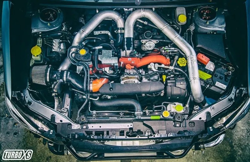 #4 TurboXS STI15-FMIC-RED Фронтальный интеркуллер для Subaru STI 2015-2021 Красные патрубки #4 TurboXS STI15-FMIC-RED Фронтальный интеркуллер для Subaru STI 2015-2021 Красные патрубки