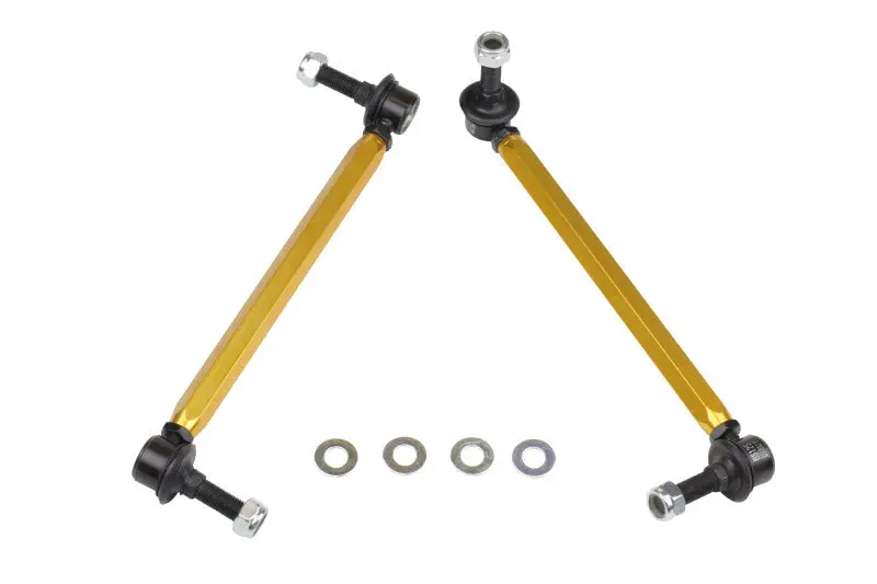 Whiteline WHLKLC169 05+ Mustang Coupe 8cyl (Inc Shelby GT/ GT500) Front Swaybar Link Kit H/Duty Adj Steel Ball