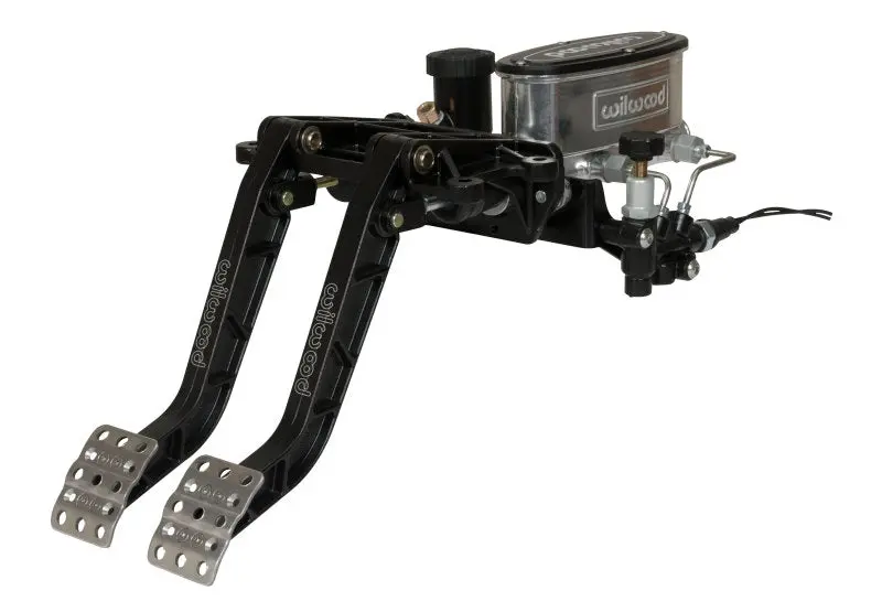 Wilwood WIL340-14360 Adjustable-Tandem Dual Pedal - Brake / Clutch - Fwd. Swing Mount - 6.25:1 - Black E-Coat №1