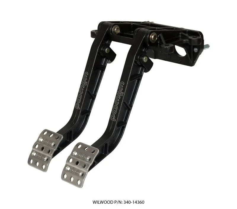 Wilwood WIL340-14360 Adjustable-Tandem Dual Pedal - Brake / Clutch - Fwd. Swing Mount - 6.25:1 - Black E-Coat №2