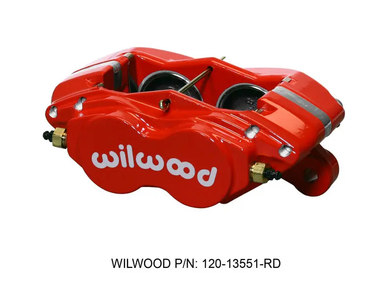 Wilwood WIL120-13551-RD Caliper-Forged Dynalite-M-Red 1.75in Pistons 1.00in Disc