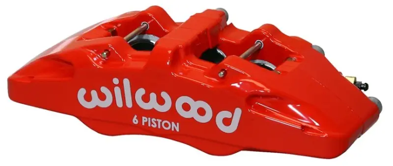 Wilwood WIL120-13435-RD Caliper-Forged Dynapro 6 5.25in Mount-Red-L/H 1.62/1.12/1.12in Pistons 0.81in Disc №1