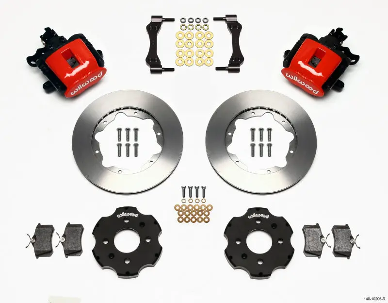 Wilwood WIL140-10206-R Combination Parking Brake Rear Kit 11.00in Red Civic / Integra Disc 2.39 Hub Offset