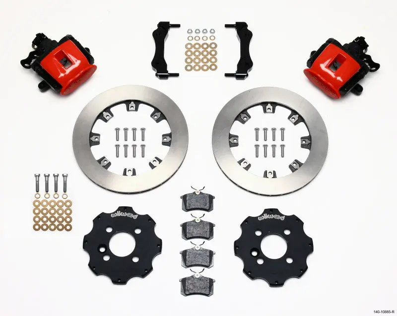 Wilwood WIL140-10885-R Combination Parking Brake Rear Kit 11.75in Red Mini Cooper (Requires 17in Wheels)