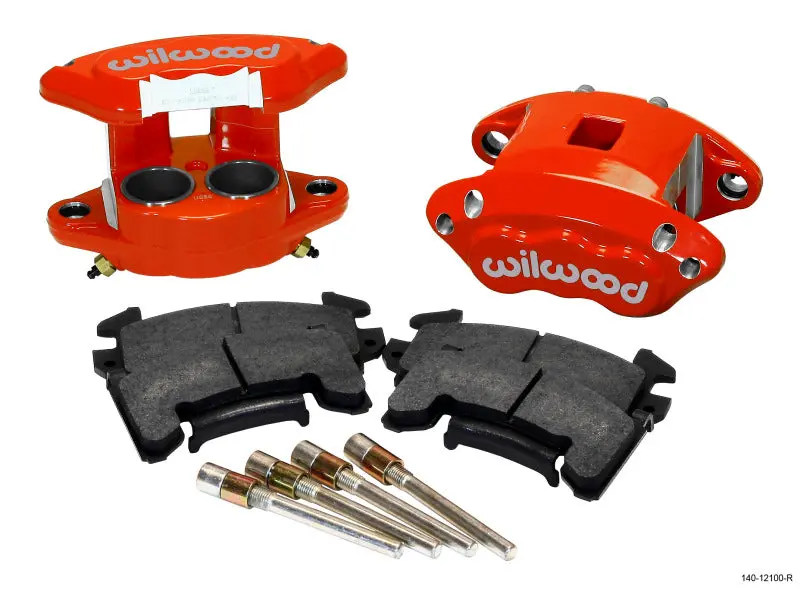 Wilwood WIL140-12100-R D154 Front Caliper Kit - Red 1.62 / 1.62in Piston 0.81in Rotor №1