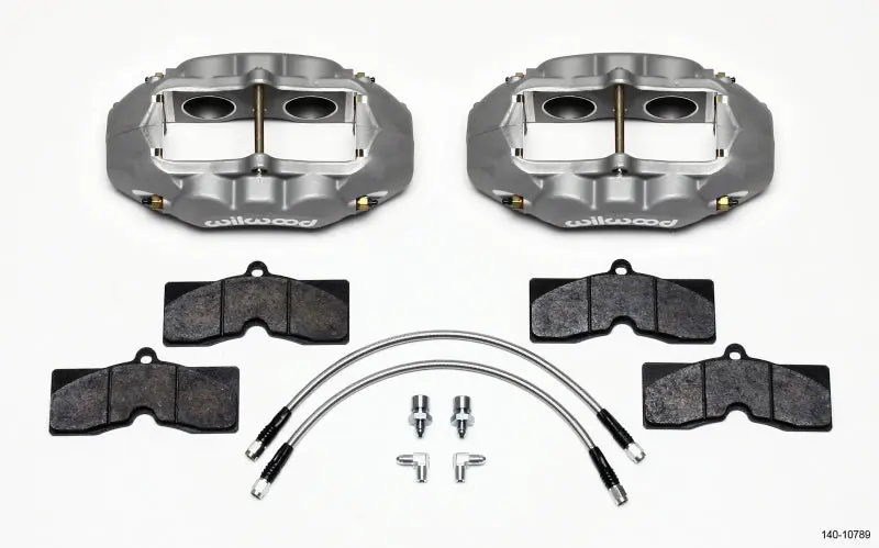 Wilwood WIL140-10789 D8-4 Front Caliper Kit Clear Corvette C2 / C3 65-82