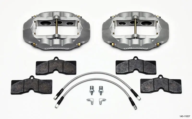 Wilwood WIL140-11857 D8-6 Front Caliper Kit Clear Corvette C2 / C3 65-82