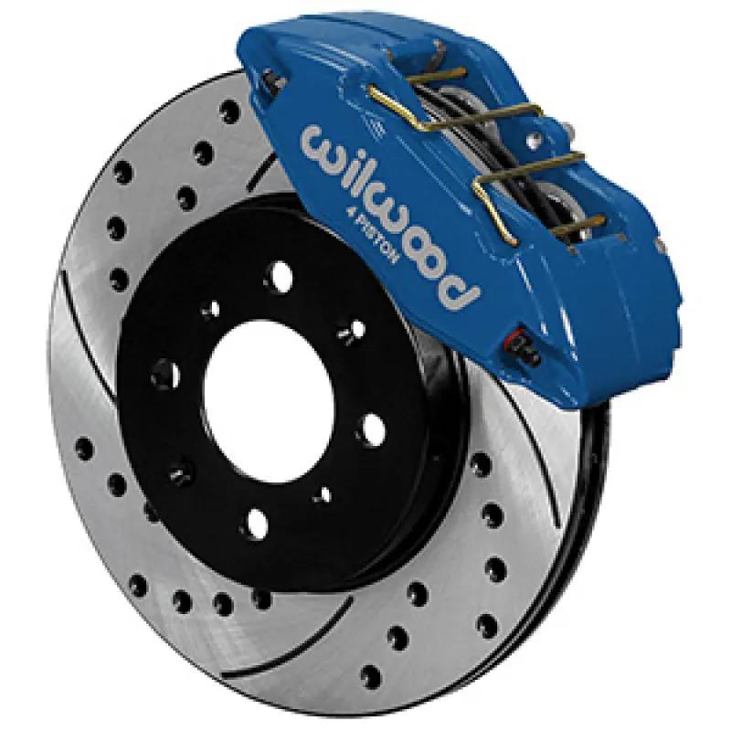 Wilwood WIL140-12996-DCB DPHA Front Caliper & Rotor Kit Drilled Honda / Acura W/ 262mm OE Rotor - Competition Blue №1