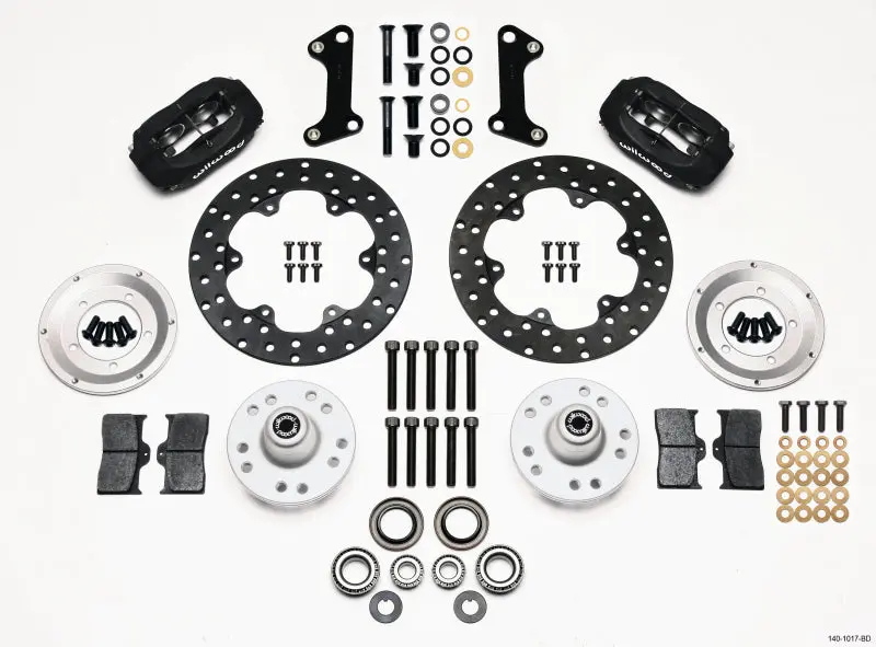 Wilwood WIL140-1017-BD Forged Dynalite Front Drag Kit Drilled Rotor 67-69 Camaro 64-72 Nova Chevelle