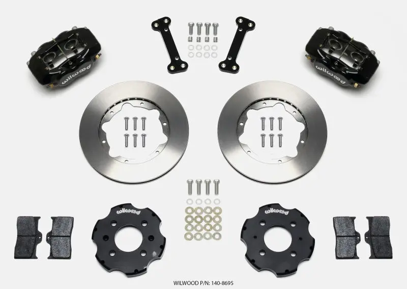 Wilwood WIL140-8695 Forged Dynalite Front Hat Kit 11.00in Integra/Civic W/Fac.240mm Rtr