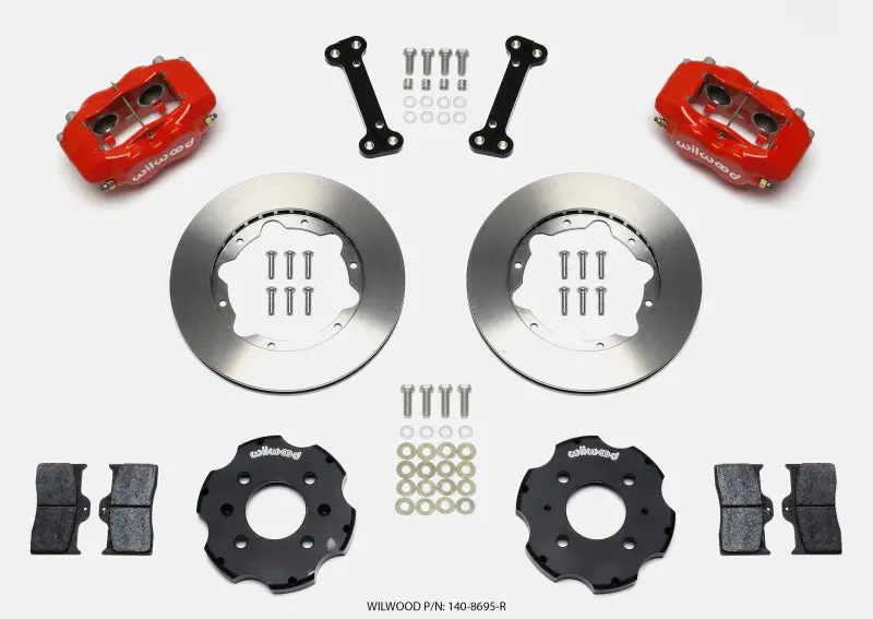 Wilwood WIL140-8695-R Forged Dynalite Front Hat Kit 11.00in Red Integra/Civic W/Fac.240mm Rtr №1