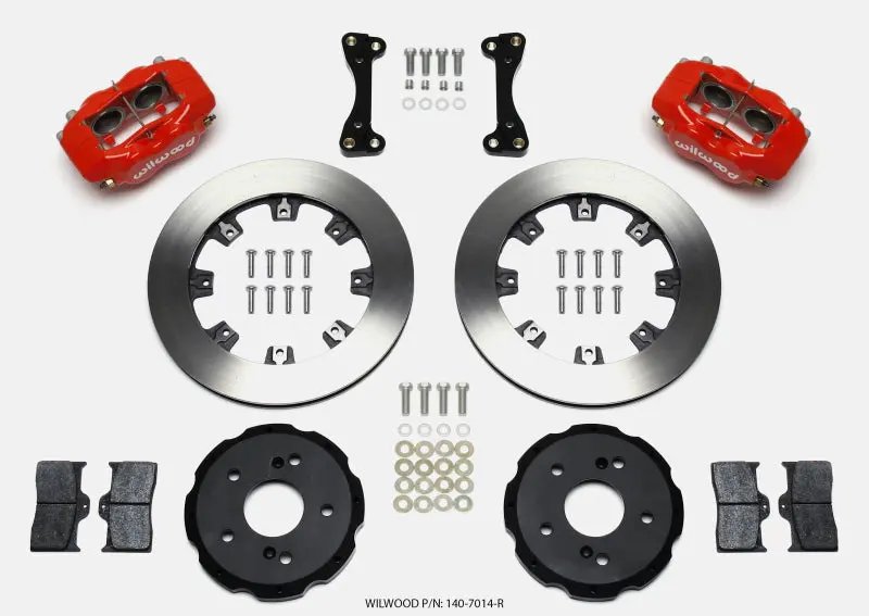 Wilwood WIL140-7014-R Forged Dynalite Front Hat Kit 12.19in Red 02-06 Acura RSX-5 Lug №1