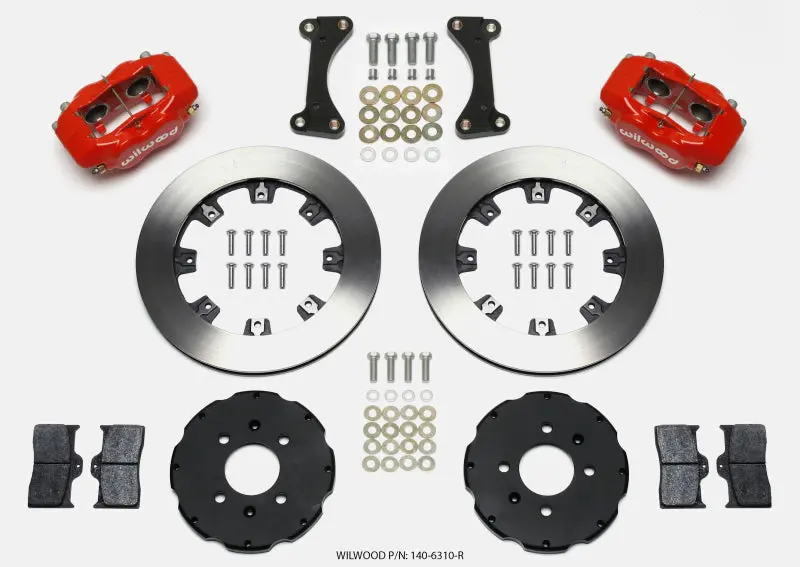 Wilwood WIL140-6310-R Forged Dynalite Front Hat Kit 12.19in Red 90-99 Civic W/240 Mm Disc №1