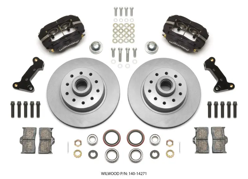 Wilwood WIL140-14271 Forged Dynalite Front Kit 11.03in 1 PC Rotor&Hub 74-80 Pinto/Mustang II Disc Spindle Only