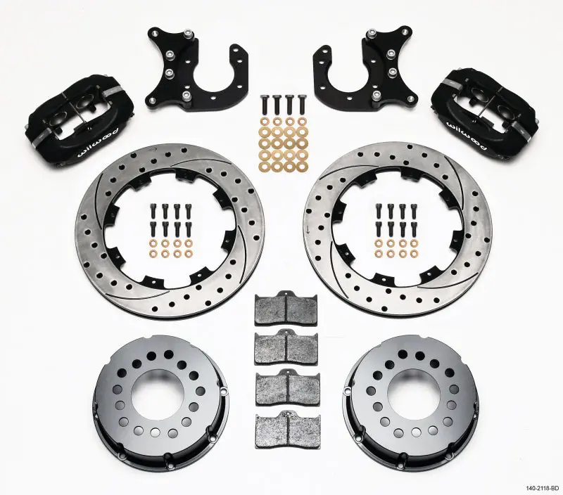 Wilwood WIL140-2118-BD Forged Dynalite P/S Rear Kit Drilled Rotor New Big Ford 2.50in Offset №1