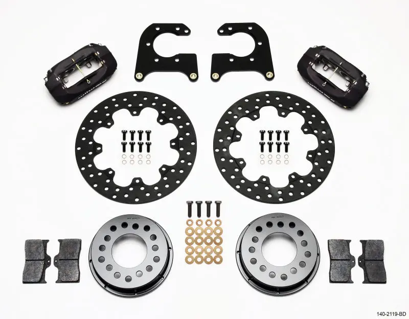 Wilwood WIL140-2119-BD Forged Dynalite Rear Drag Kit Drilled Rotor New Big Ford 2.50in Offset