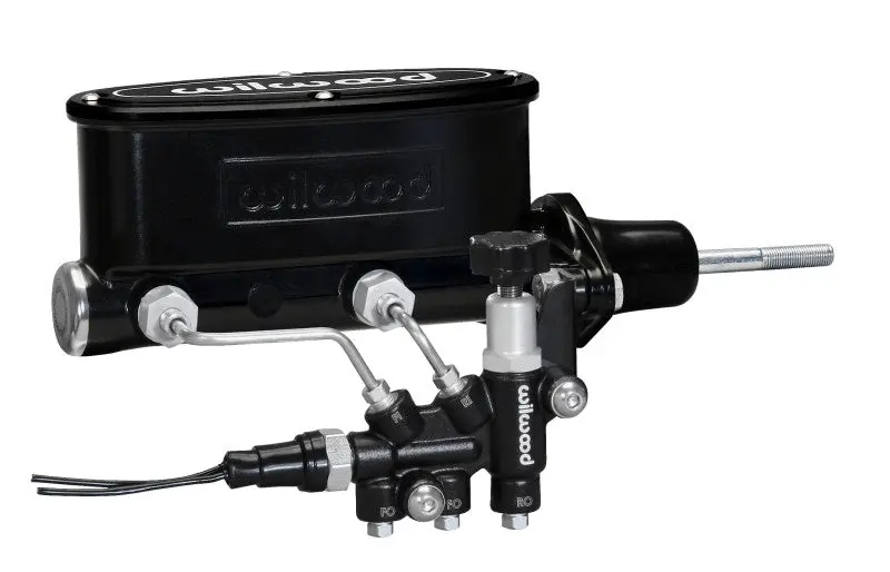 Wilwood WIL261-13626-BK HV Tandem M/C Kit W L/H Bracket & Prop Valve - 15/16in Bore Black-W/Pushrod №2