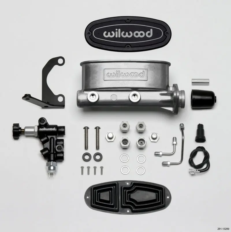 Wilwood WIL261-13269 HV Tandem M/C Kit W L/H Bracket & Prop Valve - 1in Bore №1