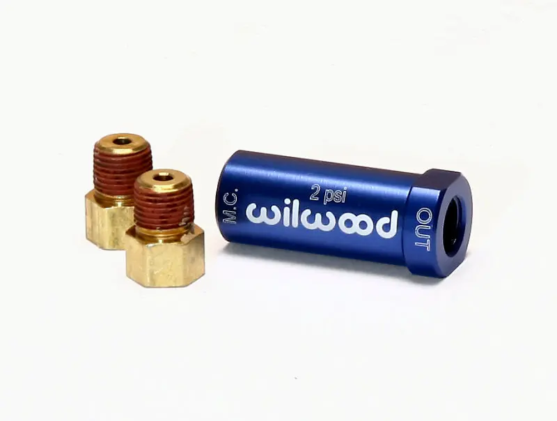 Wilwood WIL260-13783 Residual Pressure Valve - New Style W/ Fittings - 2# / Blue