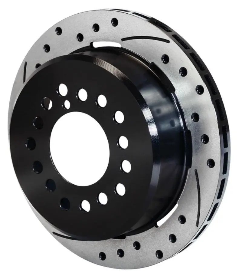 Wilwood WIL160-9813-BK Rotor-1.91in Offset-SRP-BLK-Drill-LH 12.19 X .810 - 5 Lug