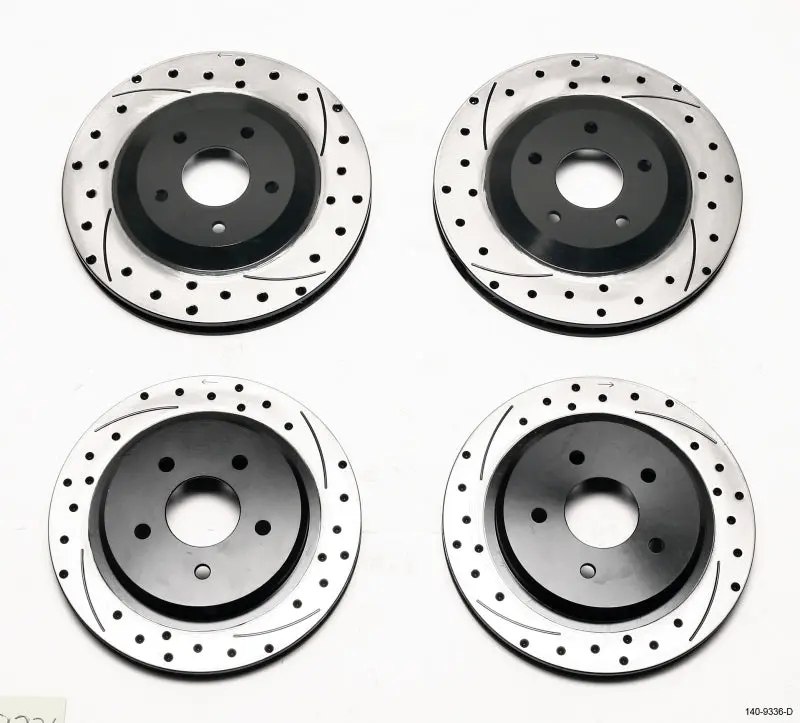 Wilwood WIL140-9336-D Rotor Kit Front/Rear-Dimpled/Slotted 97-04 Corvette C5 All/ 05-13 C6 Base №1