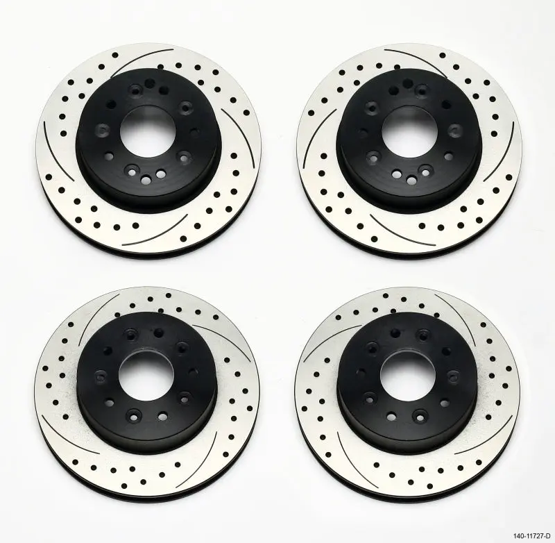 Wilwood WIL140-11727-D Rotor Kit Front/Rear-Drilled 65-82 Corvette C2/C3 (1Pc Rotors)